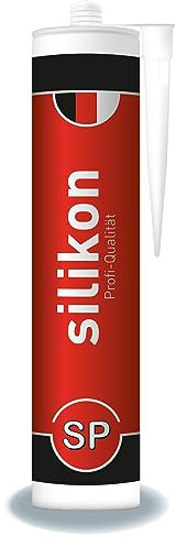 Sanitär-Silikon 310 ml Kartusche transparent, Fugendichtmasse für Bad, Dusche, Küche, wasserfest mit Schutzeffekt, Schimmelresistent, UV- und witterungsbeständig