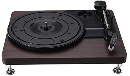 Giradischi Retro, Radio am FM Giradischi Color Legno Lettore retrò 33 Giri/min Grammofono Audio Portatile Giradischi Disco Vinile AUD