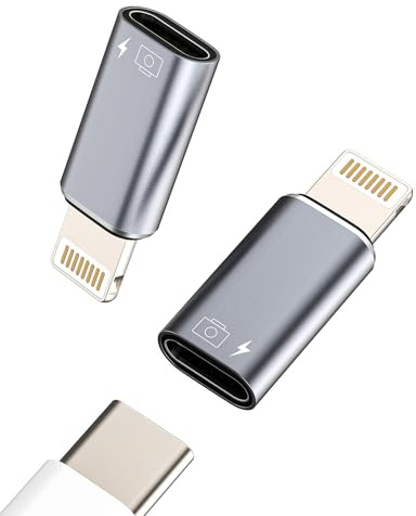 OTG Kopfhörer Lightning auf USB C Adapter Stick Zubehör (2 Pack) für Apple iPhone 14 13 12 Pro Max für iPad Air Mouse Kartenleser Jack Kabel Splitter Card Reader Herunterladen Foto Konverter