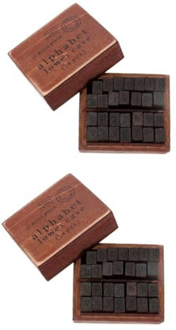 2 Sätze Siegel Mehrzweck-Stempelset zum Basteln holzig Holzdekor Planer Stempel Journal Holzstempel DIY karten machen stempel hölzern Briefmarke Antiquität Sammelalbum Ton Gummi