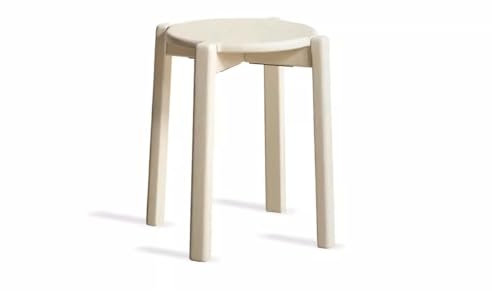 Tritthocker Kleiner Hocker aus massivem Holz, kleine Wohnung, einfacher stapelbarer Hocker, Schuhwechselhocker for den Haushalt, runder Holzhocker, Restaurant-Esshocker Moderner Fußhocker ( Color : A