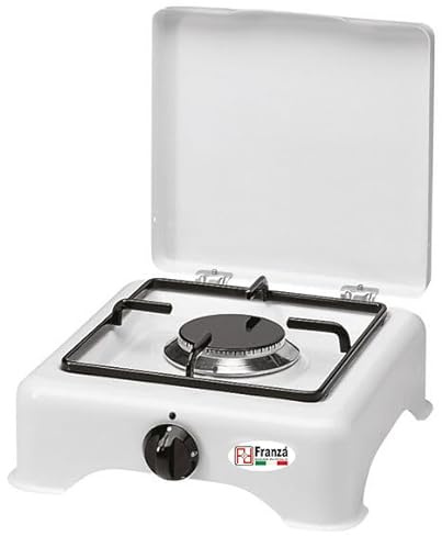 Fornello 1 fuoco a gas Metano smaltato bianco per uso esterno Made in Italy - 5321/GP/MT