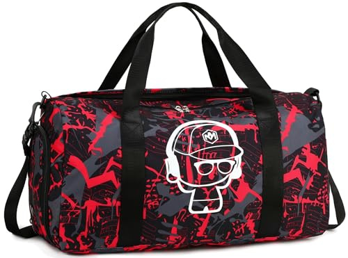 LEDAOU Kids Duffle Bag with Shoe Compartment, Wet Pocket, Travel Gym Bag