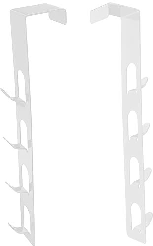NAMOARLY Organizer Kleiderbügel Rack Für Badezimmer Tür Kleiderbügel Haken Für Kleidung 4 Prong Keine Installation Weiß
