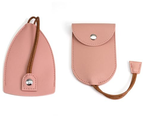 JUMXBUM 2 pezzi Custodia per Chiavi Estraibile, Custodia per Chiavi Dell'Auto in PU, Organizzatore di Chiavi per Bomboniere, Regalo per la Nuova Auto (Rosa)