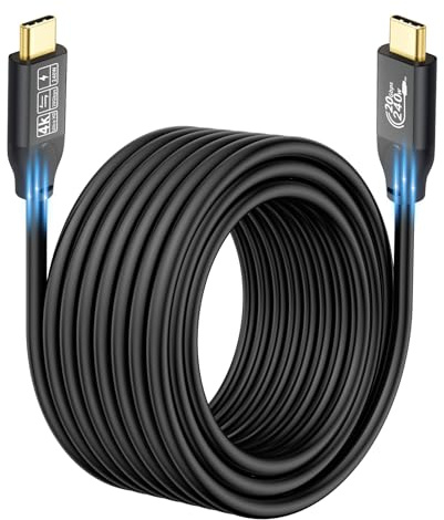 20Gbps USB C 3.2 Gen 2 Kabel, Typ C 4 K @ 60 Hz UHD Video 5A/240 W PD3.1 Fast Charge kompatibel mit Thunderbolt 3/4 for Phone MacBook Samsung Monitor (USB C 3.2 Kable 20G 240W 3M)