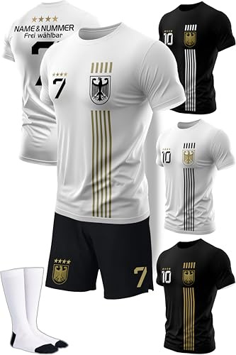 IIIII20Fo7IIIII Fussball Deutschland Trikot Em 2024 Kinder mit eigenem Namen personalisiert - Jungen National Fußball Kind Trikots - Jungs Fanartikel deutsche Nationalmannschaft XT5G