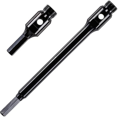 2 x Hex Shank Drill Adapters/Arbors For Use With Diamond Core Drill Bits. | K Taper Shank System. 1/2 BSP Thread. 1 x 88mm Long Hex Adapter & 1 x 240mm Extra Long Hex Adapter