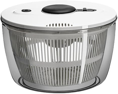 Secador giratorio de verduras, Girador de verduras - Secador de lechuga giratorio para ensaladas,Mezclador de ensalada de 3L/5L, centrifugador manual de frutas y verduras con drenaje rápido para verdu