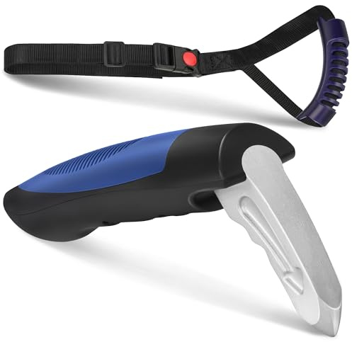 Milifox Ausstiegshilfe Auto, Einstiegshilfe Auto Senioren, Mobilitätshilfe Haltegriff Griphelfer Aufstehhilfe für ältere Menschen Behinderten mit Gurt, 2er Pack(Blau)