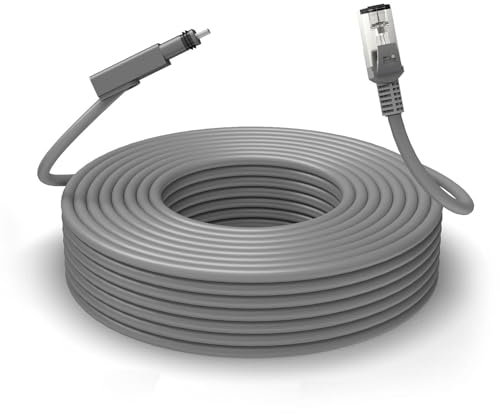 Cavo di Prolunga Rettangolare Impermeabile con Attivazione Standard Cavo di Prolunga Satellitare Rettangolare per Internet Gen 2 V2 (100 piedi/30 metri)