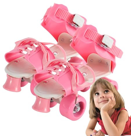 Verstellbare Rollschuhe – Einziehbare Skates mit Rollen für und Erwachsene, leuchtende Rollschuhe, bequeme und langlebige Rollschuhe, Skating-Schuhe