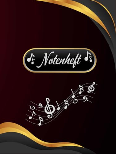 Notenbuch Schlagzeug DIN A4 Notenheft Schlaginstrumente Musikunterricht Trommeln Notenlinienheft Große Lineatur Glockenspiel Maracas Glocken Triangel ... Xylophon Rasseln Musiker Gongs B07B