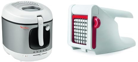 Lot Moulinex Friteuse à huile, Cuve 3 L, Mega AM480070 + Coupe-frites et légumes manuel K1015414