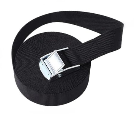 EDEDE Spanngurt, Zurrgurte Schnallen-Zurrgurt-Gurte for Auto-LKW-Motorrad-Fahrrad-Abschleppseil Starker Ratschen-Bindungsgurt Auto-päck-Gurte für Transport(2.5CMx1M Black)