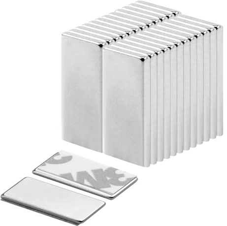 24 Pz Magneti al Neodimio Extra Forti 20 x 10 x 2 mm, Magneti Rettangolari Calamite Potenti, Magneti Per La Presentazione, Famiglia, Frigo, Artigianato, Decorazioni Armadio da Cucina, Rettangolari