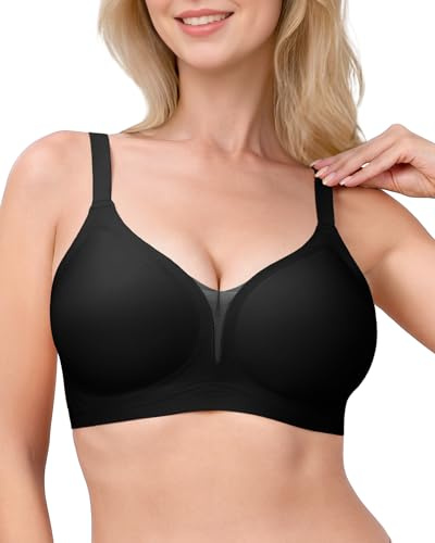 Channo Reggiseno Senza Ferretto con Scollo a V Profondo：Bralette Senza Cuciture a Copertura Totale Supporto e Comfort Quotidiano