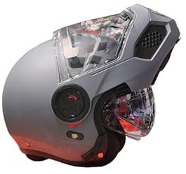Casco NZI Modelo MINIMOD Duo Titanio Mate ABATIBLE con Doble HOMOLOGACION (M 58)