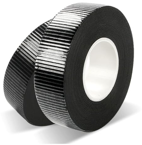Candeon Cinta de Autocuminación de 2 Roll, Cinta de Aislamiento de Alto Voltaje de Goma Cinta de Empalme de Goma 0.8 Mmx22mx5yd, Cinta Eléctrica Autoadhesiva Negra Cinta de Aislamiento