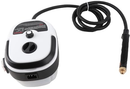 Masyrt Portable Handheld Steam Cleaner,High Temperature High Pressure Steam Cleaner with Brush Heads,ABS Portable Car Steamer Durable and Reliable for Kitchen Furniture Bathroom Car (White)