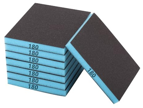 VARHHUXHA Sanding Sponges, 8pcs, 180 Grit, Wet Dry, Washable