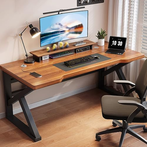Scrivania da gioco moderna e tavolo da studio, 80/100/120 cm, in legno massello, facile da pulire e montare, ideale per casa, ufficio e lavoro a distanza, colore bianco, 80 cm