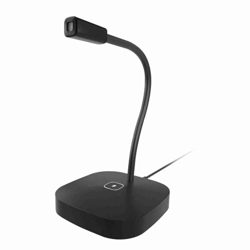 SEAFRONT Microphone de Bureau Omnidirectionnel à 360 Degrés, Angle de Ramassage Réglable, Micro de Jeu USB pour l'enregistrement et Les Réunions Commerciales (Black)