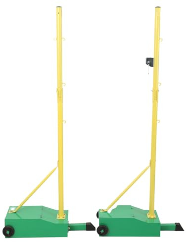 YILIKISS Badminton Netz und Pfosten, Mobiles Badminton-Netzhalterung Mobile Net, mit Rädern & stabilem Sockel für den Innen- und Außenbereich, Höhe 1.55 m