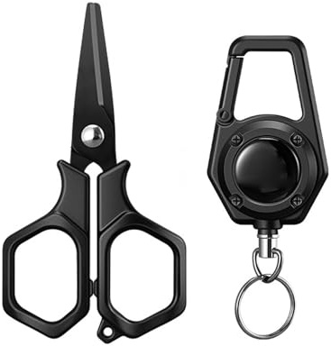 Buxuaaaa Tijeras de pesca con mango, acero inoxidable con mango ABS para uso en exteriores y marinos