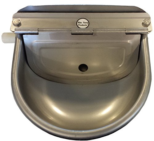 RITE FARM PRODUCTS Stainless Steel Automatic Stock Waterer Horse Cattle Goat Sheep HOG Pig Lamb Livestock Drinker Bowl