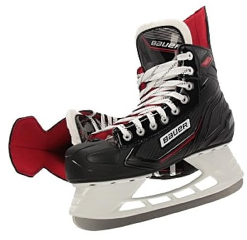 Bauer NSX - Pattini da Ghiaccio, da Uomo, Colore: Nero/Rosso, 48 (EU)