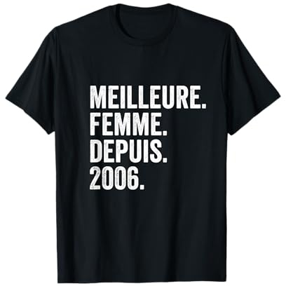 Meilleure Femme Depuis 2006 | 20 anniversaire mariage 20 ans T-Shirt
