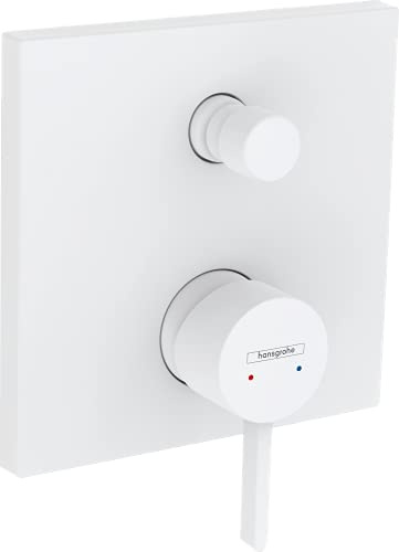 hansgrohe Wannenarmatur Finoris, Unterputz Badarmatur für 2 Funktionen, Mattweiß