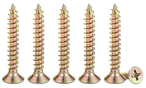 FHYTGBS 200 Pcs Countersunk Screws Universal flat head screws Head Multi-Purpose Pozi Screw for Wood, chipboard, Plastic and Thin Sheet Metal Screws(3.5 * 16mm)