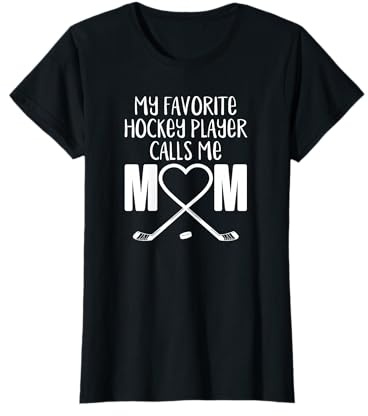 Hockeyschläger Herz Pucking Mum T-Shirt