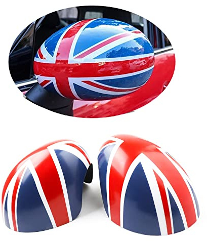 MINI R50 R52 R53 sidospegelskydd, klistermärke för sidospegel för Mini Cooper One/S/JCW R-serien R50 R52 R53 2002-2006(Union Jack Blå)