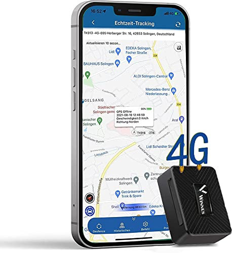 4G Traceur GPS Mini Petit Mais Puissant GPS Tracker pour Enfant/Elder/Voiture/Portefeuille, Batterie 1500 mAh Suivi en Temps Réel Alertes Multiples IP66 Étanche Magnétique facile à installer TK913