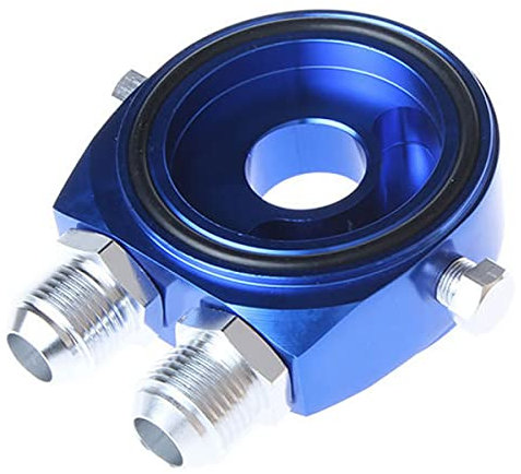 Ölfilter-Sandwichplatte, AN8-Ölfilter-Werkzeuge, Universal-Ölfilter-Sandwichplatte, Plattenadapter-Set, Aluminium-Ölmesser-Filter, Sandwich-Adapter-Platten-Kit (blau)