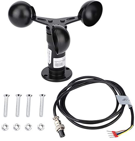 Rankomu Anemometro con Sensore del Vento 0-10V con Uscita del Segnale a Impulsi in Lega di Alluminio da 360 Gradi Utilizzata per Misurare La Direzione del Vento