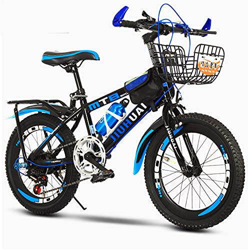 18 (20,22) Zoll Kinderfahrrad für 8–18 Jahre alte Mädchen, Mountainbike, 7 Gänge, 26 Zoll Herren- und Damen-Mountainbike, Outdoor-Sport-Rennrad (blau 20 Zoll)