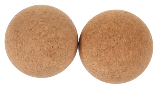 GARVALON 2 Stück Kork Massagebälle für Yoga Leicht für Rücken und Füße zur Muskelentspannung und Tiefenmassage vor Training