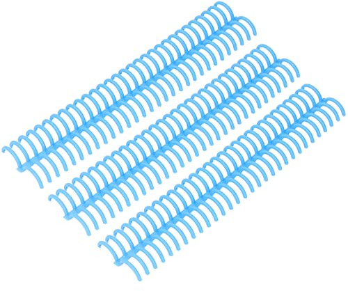 10 Peines de Encuadernación de Plástico, 22mm de Diámetro 30 Agujeros Encuadernación en Espiral Encuadernación de Libros para Documentos, Cuadernos, Archivos, álbumes (Azul)