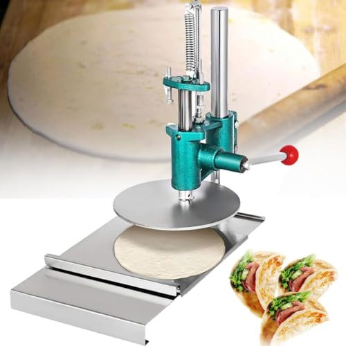 JOSBY Manual Dough Press Machine, Commercial Stainless Steel Manual Press Machine, Dough Roller Dough Sheeter Pasta Maker, Pizza Pastry Press Machine, for Pizza, Tortilla, Pancake Slices