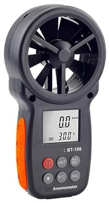 VXVUQRQVH BT-100 Digital Anemometer Handheld Wind Speed, Cold Wind Temperature Measuring Instrument
