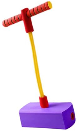 Pegciuho Schaumstoff Pogo Stick mit Griff, Fitnessspielzeug, Geeignet für Drinnen Und Draußen, für Kinder, Violett