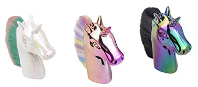 JECOMPRIS Nail Brush for Cleaning 3pcs Unicorn Design Soft Bristles Nail Dust Removal Tools with Sturdy Handle for Manicure and Pedicure