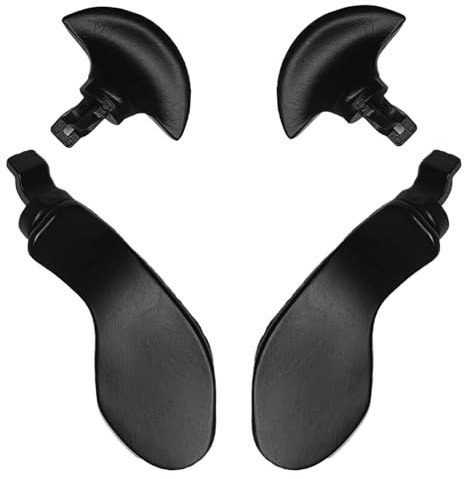 4PCS Back Paddles for PS5 DualSense Edge Controller,Interchangeable Metal Rear Paddles,Metallic Rear Paddles Trigger Buttons Replacement Parts for PS5 Edge Controller(Black) [video game]