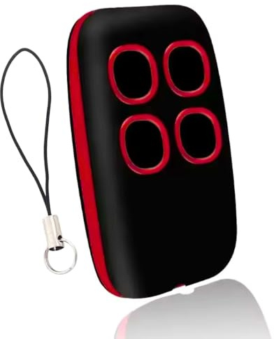 Universal-Tor-Fernbedienung, Rolling Code und fester Code, 280-868 MHz, 4 in 1 Multifrequenz, Tor-Fernbedienung kompatibel mit mehr als 90 Marken, Universal-Fernbedienung 433 MHz (Rot)