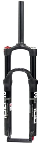 HSIRYAOHD MTB DH Federgabel Mountainbike 26 27,5 29 Zoll Doppel Luftkammergabel Reise 100 mm MTB Vordergabel 28,6 mm gerades Rohr Fahrrad Stoßdämpfer Vordergabel QR 9 mm Man