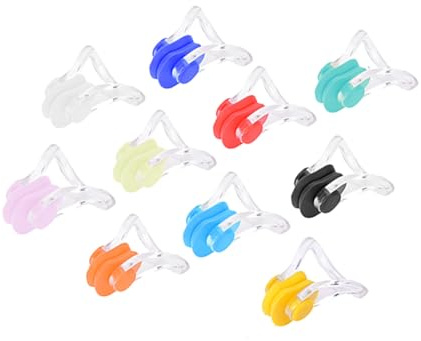 Lot de 20 clips de natation imperméables en silicone pour adultes et enfants de plus de 7 ans